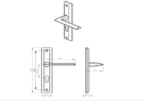 Technical drawing Door handle Varna