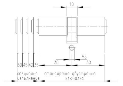 Technical drawing Cylinder Sonico