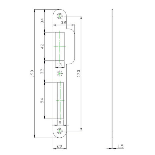 Technical drawing Strike Sonico