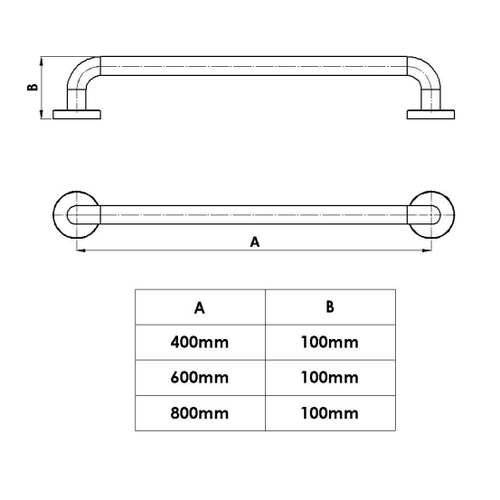 Technical drawing Door handle