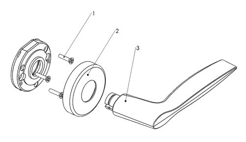 Technical drawing Door handle Ruse